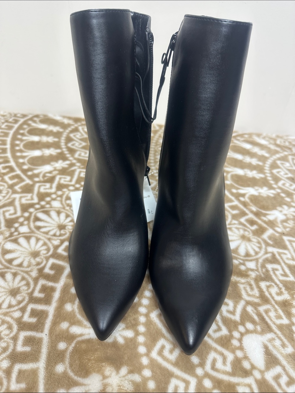 Nine West Black Pointed Toe Stiletto Ankle Booties - Picture 7 of 10